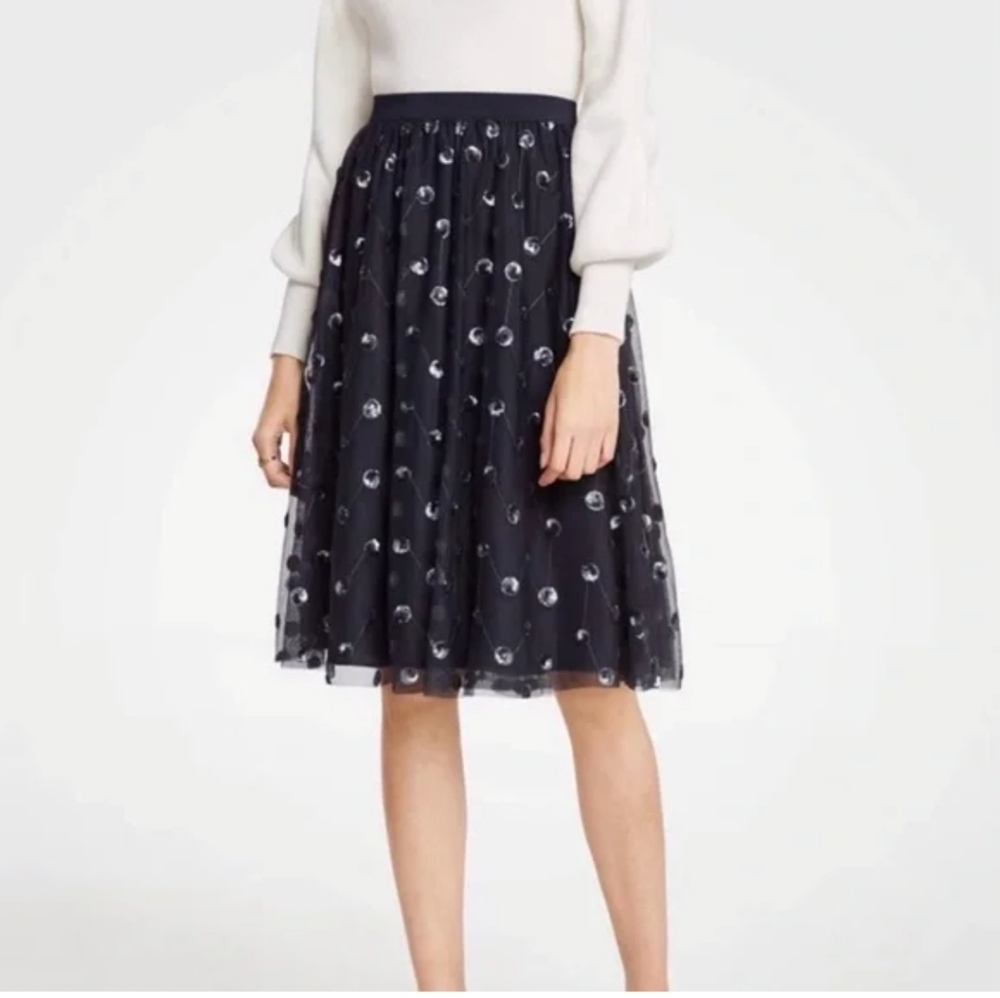 Sequin Dot Tulle Skirt